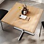 Flash Furniture Bennett Square Shaped Wooden Commercial Indoor Table, 36" x 36", Natural Top/Silver Base (GSFSQ36NTT3030S)~#|#~44C62315-172B-4C47-B7DB7A75FCF293CC_sc7