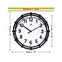 Infinity Instruments Skipper Wall Clock, Plastic/Glass, 16"Dia. (20309BK-4547)~#|#~44C916A6-8B49-413B-A7346200A13D7BC6_sc7