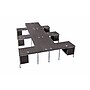 Boss Office Products Simple System 66"W L-Shaped Desk with Pedestal, Driftwood, 6/Set (SGSD023-202)~#|#~44CD5FAC-C1BB-4ABA-82AC5E5EFF3B27D4_sc7