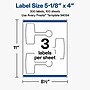 Avery Laser Multipurpose Labels, 5-1/8" x 4", 300 Labels/Box (19479370743)~#|#~44D07A9F-8543-4455-90EF13270A2D682C_sc7