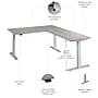 Bush Business Furniture Move 60 Series 60"W L Shaped Adjustable Standing Desk, Platinum Gray (M6SL6078PGSK)~#|#~44D0EDA9-00C5-414A-83EEC499574E111D_sc7