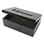 Excello Brands Steel Cash Box with Key Lock, 1 Compartment, Black (CHBX-6124-KY)~#|#~44D3AAB1-16DB-4F4B-AB70459C6466C4B4_sc7