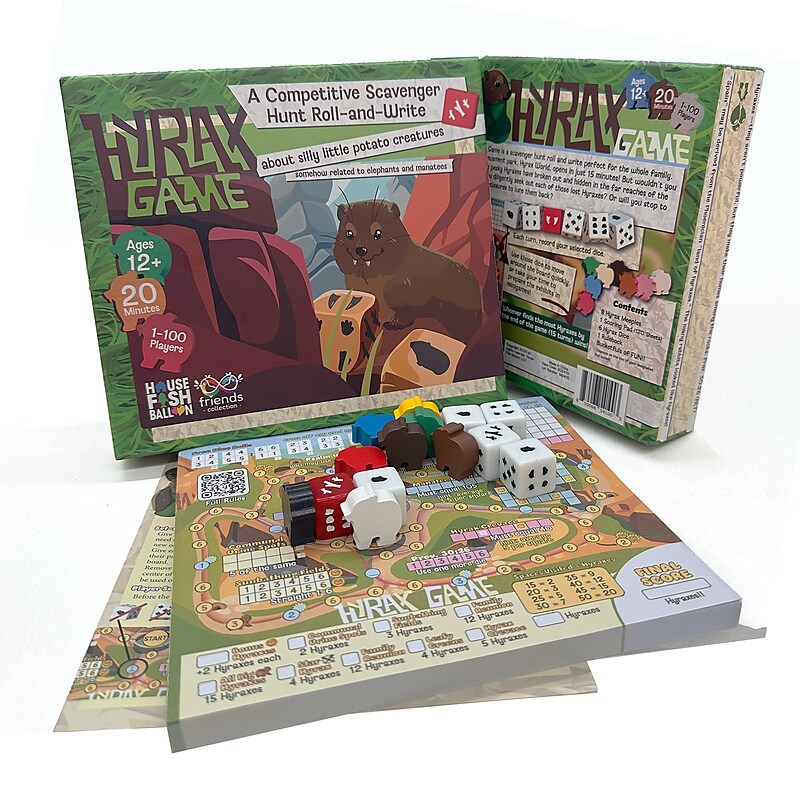 House Fish Balloon Hyrax Board Game (HFBHX) image 1
