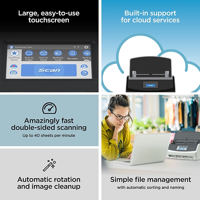 RICOH ScanSnap IX1600 PA03770-B635 Wireless Duplex Document RICOH ScanSnap IX1600 PA03770-B635 Wireless Duplex Document