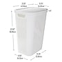 Mind Reader 15.85-Gallon Slim Laundry Hamper with Lid, Plastic, White (HBIN60-WHT)~#|#~44DCFD50-3946-48D4-8C1761D25EBC489B_sc7