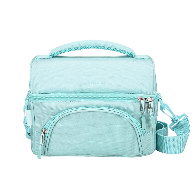 bentgo Deluxe Insulated Lunch Bag, 2-Compartment, Coastal Aqua (BGOBG2-CA) image 1