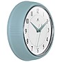 Infinity Instruments Round Retro Baby Blue Wall Clock, Aluminum, 9.5" (10940BB)~#|#~44DFCD30-BAC7-477F-9C30F51BC149B5BF_sc7