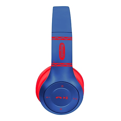Crayola Boost Active Wireless Over-Ear Headphones, Bluetooth, Blue/Red (CHPBT348) Sansujyuku sansujyuku.com