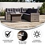 Flash Furniture Huck Indoor/Outdoor Conversation Set with Sofa and Dining Table, Gray (LTSSET02023GY)~#|#~44E21696-F0DA-4201-BA73E1C9E2C4E53C_sc7