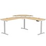 VersaDesk PowerLift 72"W Electric Corner Adjustable Standing Desk, Maple/White (PLCSD7272-WM-APP)~#|#~44E86603-E18B-4D4F-A5A93932353D9CDC_sc7