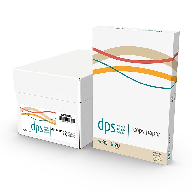 DPS by Staples 11" x 17" Copy Paper, 20 lbs., 92 Brightness, 500/Ream (DPS01117) image 1