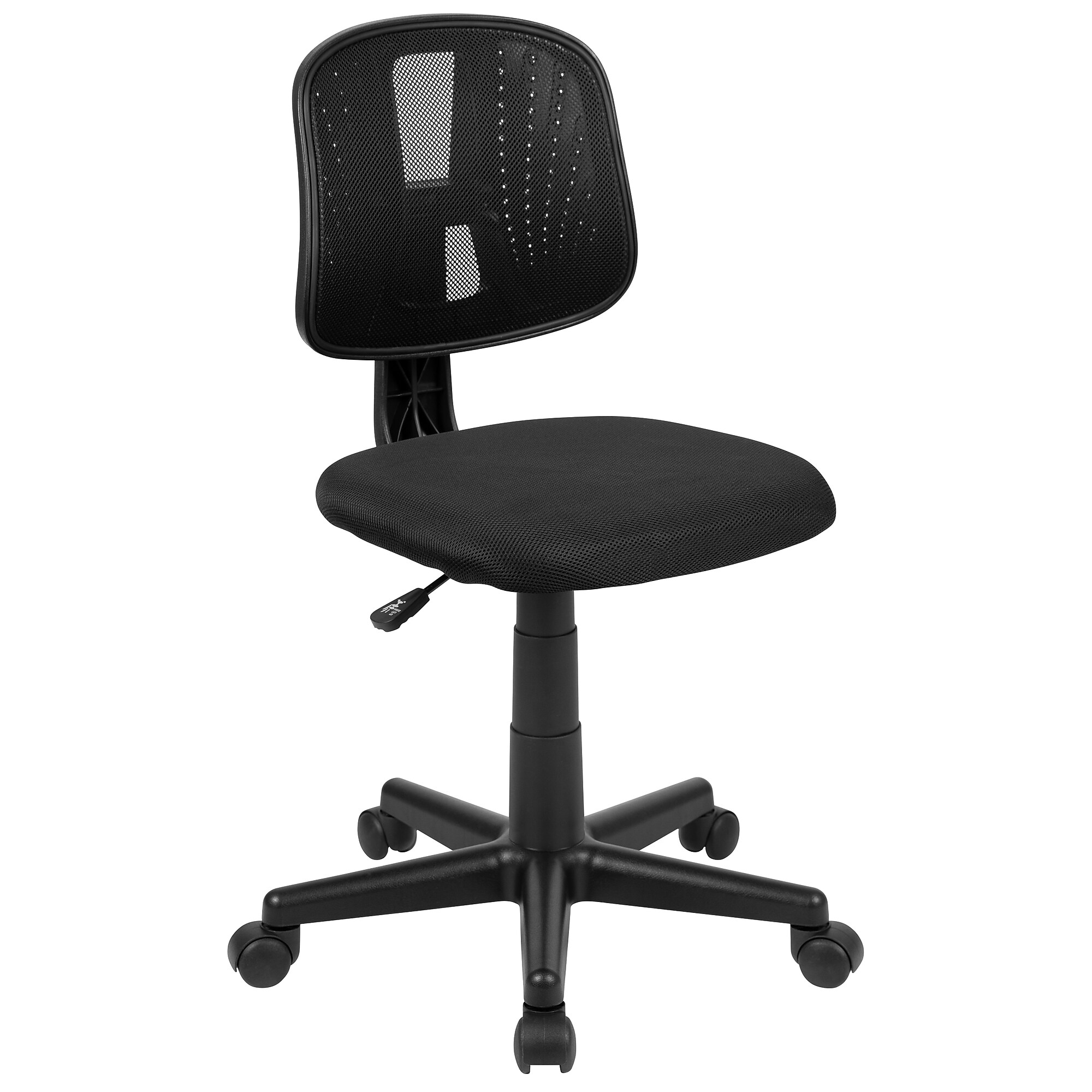Flash Furniture Flash Fundamentals Armless Ergonomic Mesh Swivel Mid-Back Task Office Chair, Black (LF134BK) Simolary simolary.com