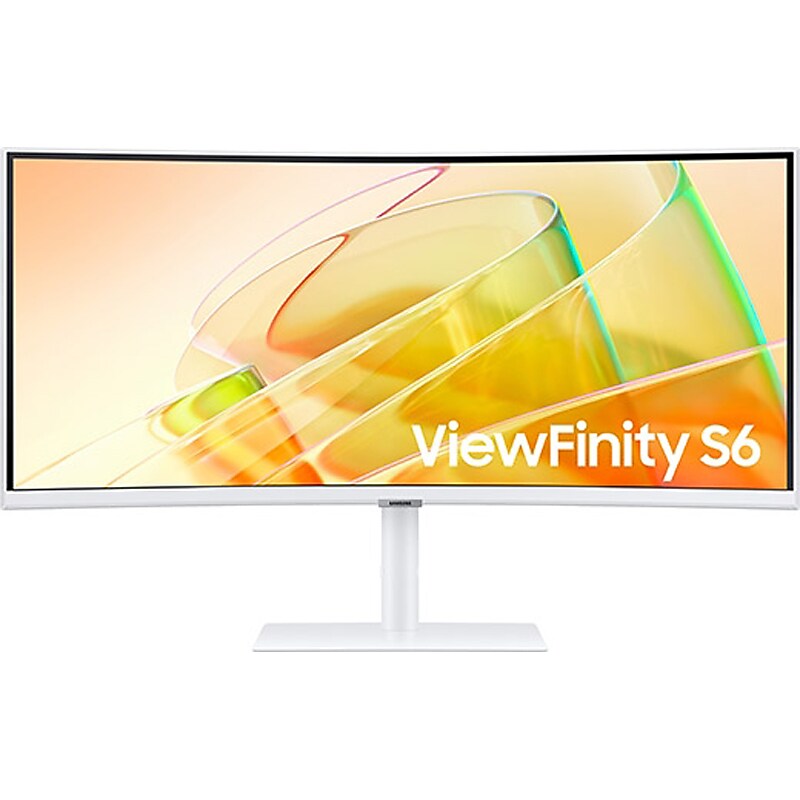 Samsung ViewFinity S65TC 34" Curved 100 Hz LCD Business Monitor, White (S34C654TAN) image 1