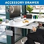 Mount-It! Large 63"W Electric Corner Adjustable Standing Desk, White/Black (MI-15017)~#|#~44F90B43-B42F-478A-BAA8FA74581A6A74_sc7