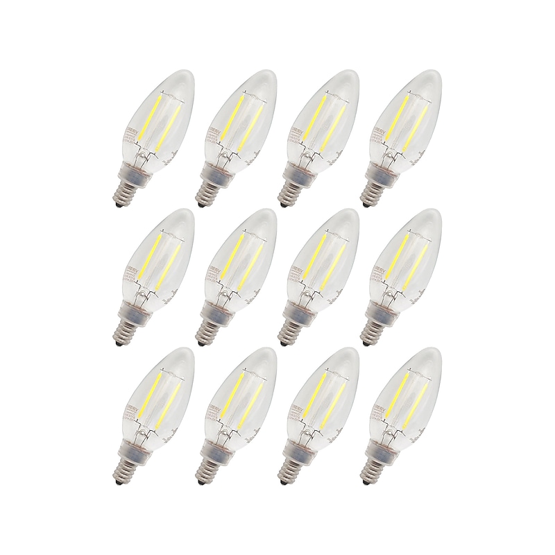 Viribright 2.5-Watts Cool White LED Candle Bulb, Dozen (650193-12) image 1