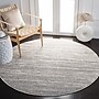 Safavieh Adirondack Collection 6' Round Area Rug, Machine Made, Ivory/Silver (ADR113B-6R)~#|#~44FD2280-D681-4A71-B19A0F0B885C5D63_sc7