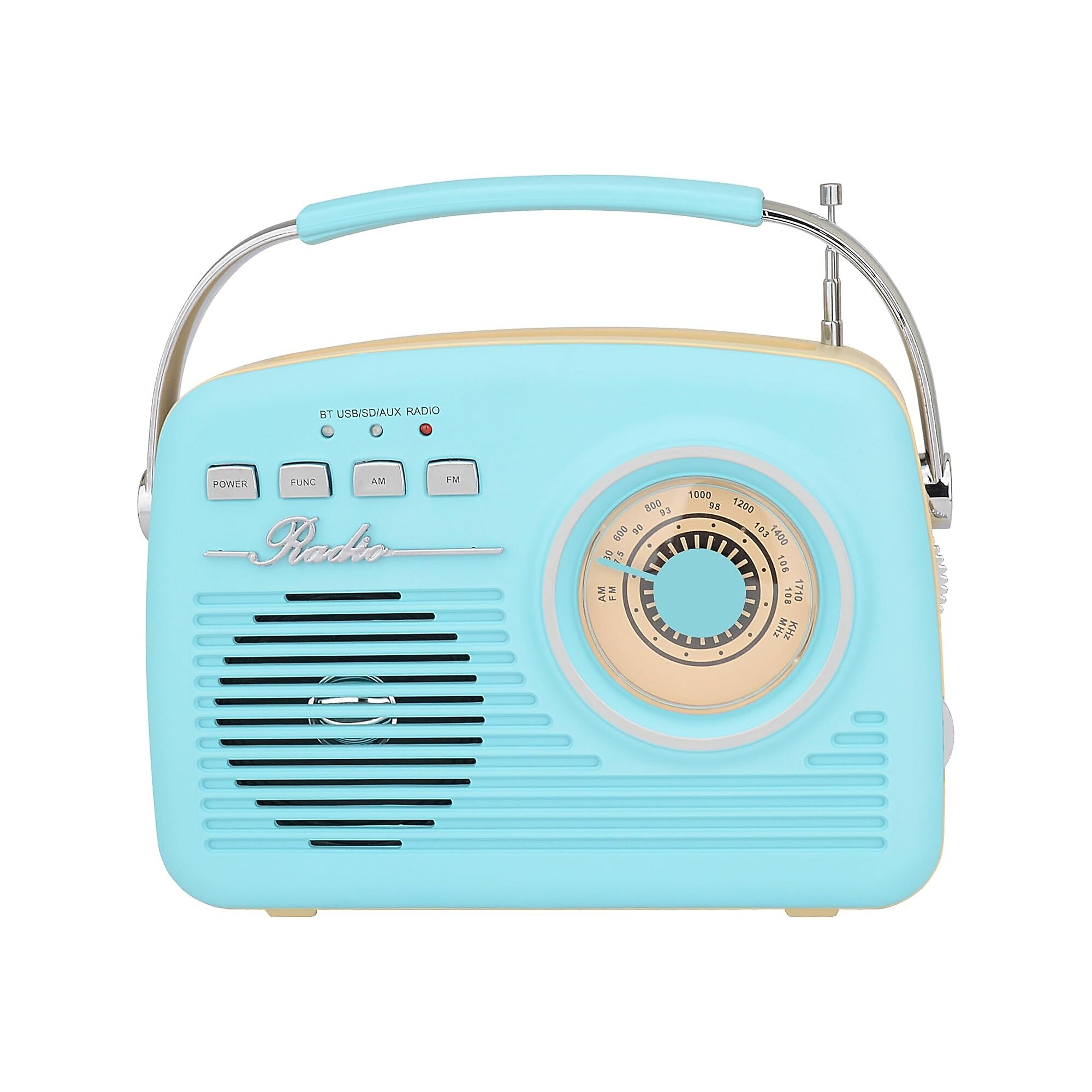 Supersonic Retro Portable Bluetooth Speaker, Blue, (SC-1201BT-BLU) Sansujyuku sansujyuku.com