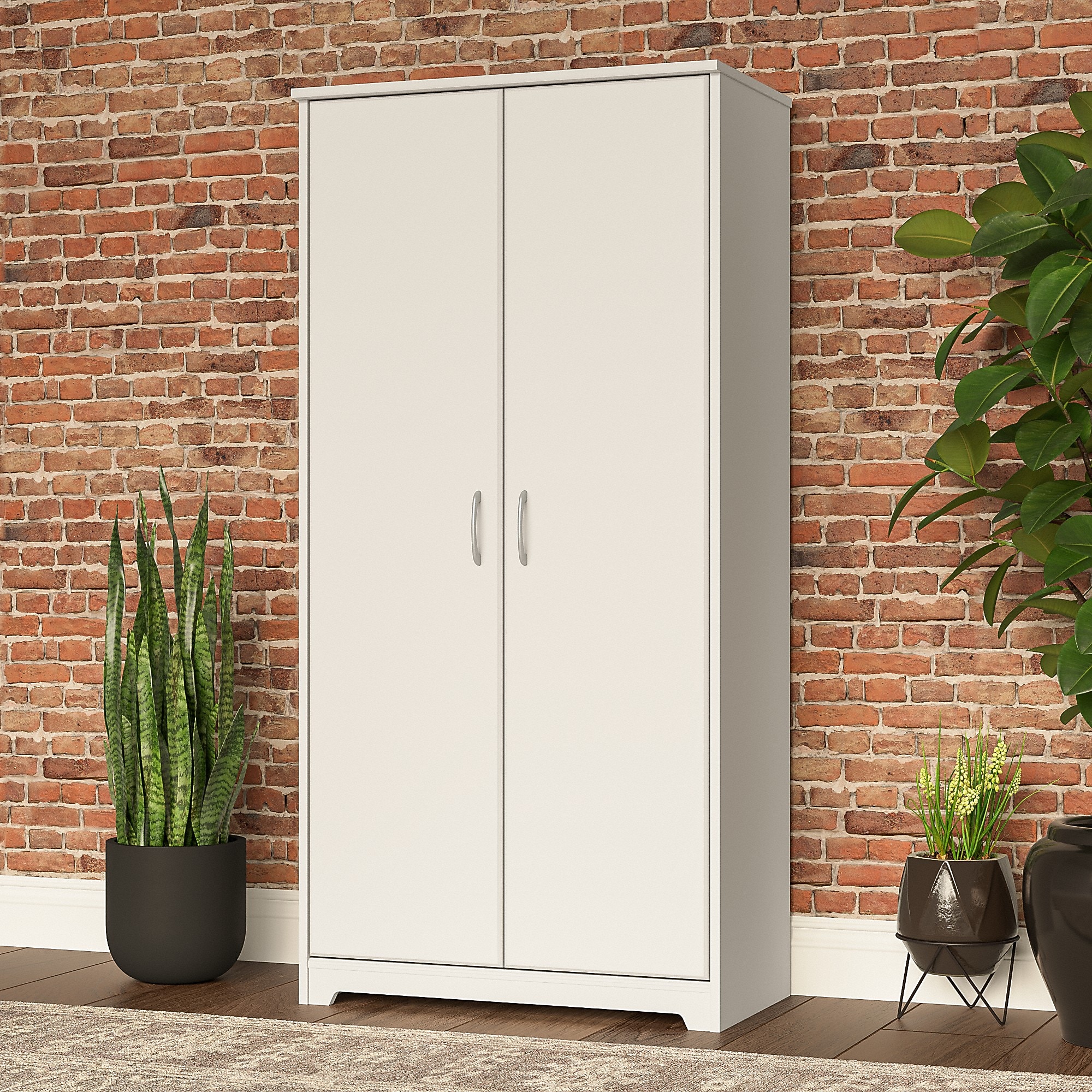 Bush Furniture Cabot 61″H Storage Cabinet with 4 Shelves, White (WC31999) Sansujyuku sansujyuku.com