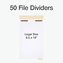 Pendaflex Filing Dividers with Bonded Fastener, Bottom 1/5-Cut Tabs, Legal Size, Manila, 50/Pack (1007068)~#|#~450654C7-531E-4E41-BEF1F276BFE87DD2_sc7