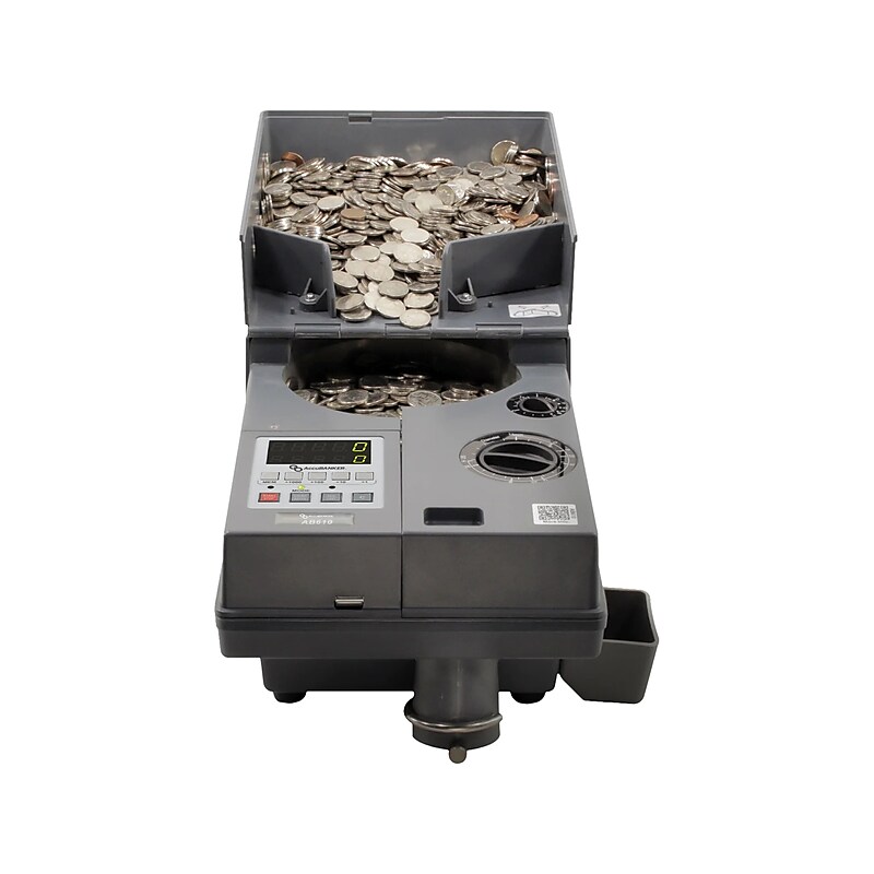 AccuBANKER Medium-Duty Universal Coin Counter, Black (AB610) image 1
