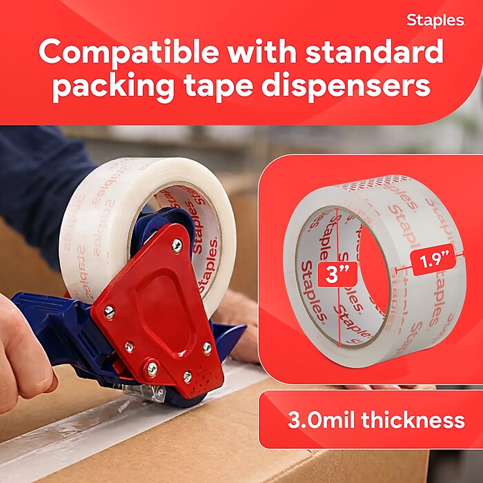 Staples Ultra Heavy‑Duty Packing Tape, 1.88
