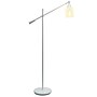 Lalia Home Studio Loft Swing Arm 55.5" White Floor Lamp with Clear Glass Cylindrical Shade (LHF-5021-WH)~#|#~450E1EF7-4C85-428E-AC4DD522ACD48CFA_sc7