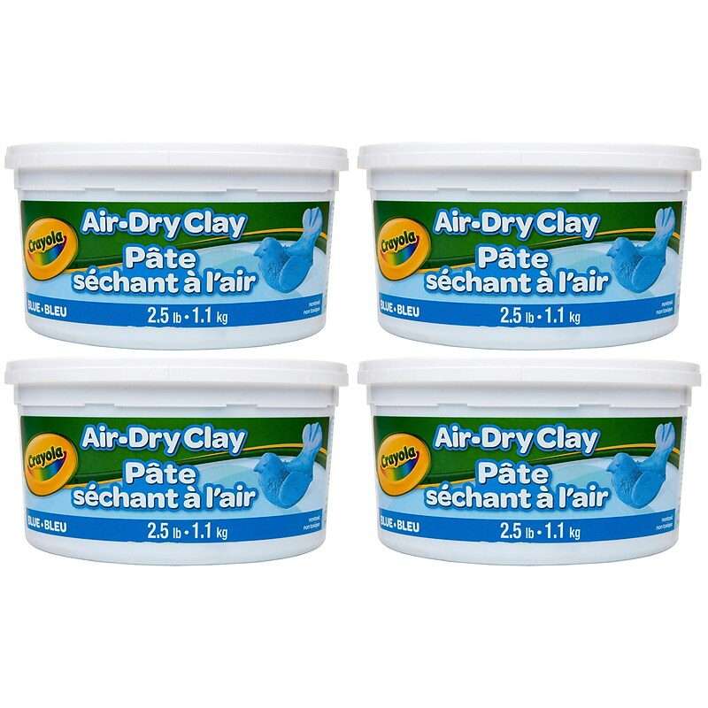 Crayola Air Dry Clay, Blue, 4/Bundle (BIN575142-4) image 1