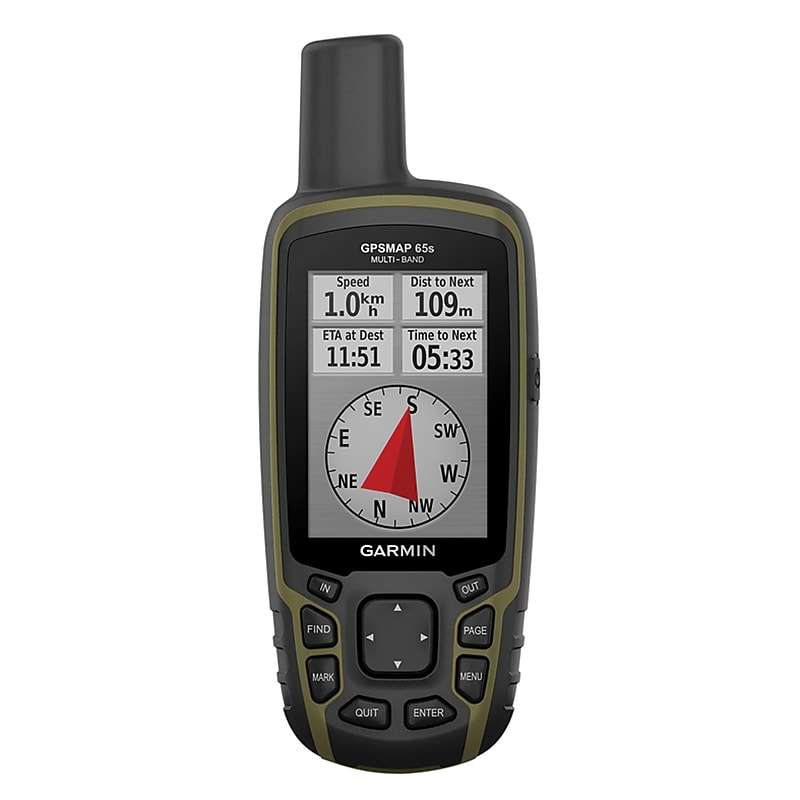 Garmin GPSMAP 65s 2.6" Multi-Band/Multi-GNSS Hiking Handheld GPS Device, Black image 1