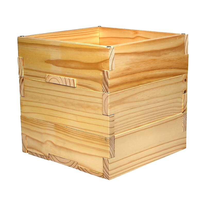 Excello Global Products Extra-Large Planter with Pole Support, Natural Wood (EGP-HD-0478-OS) image 1