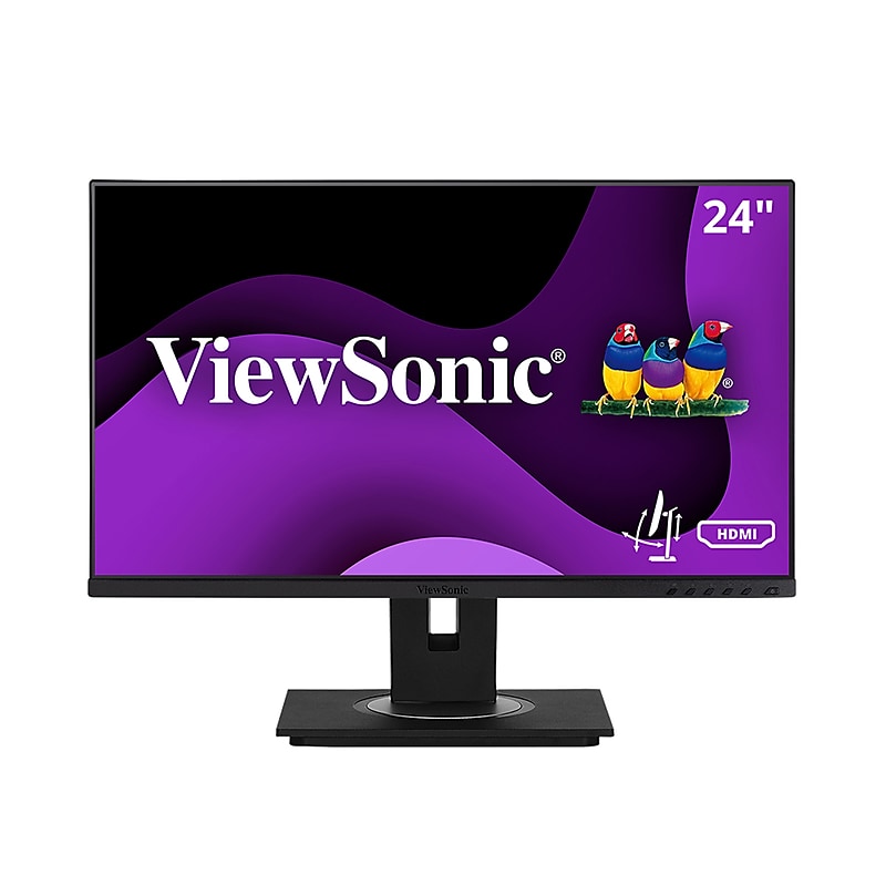ViewSonic Ergonomic 24" 60 Hz LED Monitor, Black (VG2448A) image 1