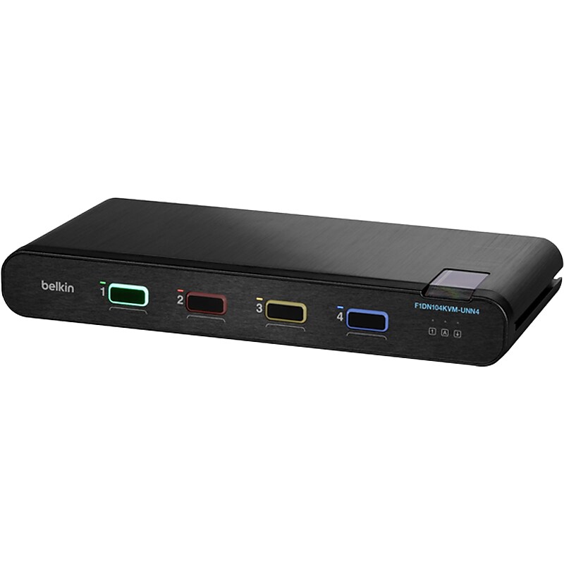 Belkin 4-Port Universal Secure KVM Switch, Black (F1DN104KVM-UNN4) image 1