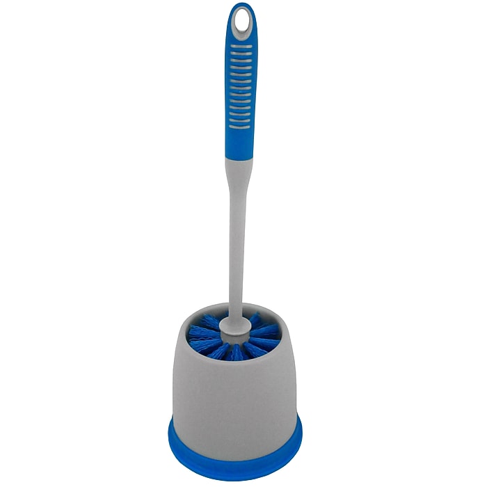 Hospeco Toilet Bowl Brush with Caddy, Blue/Gray (T0002-00) | Staples