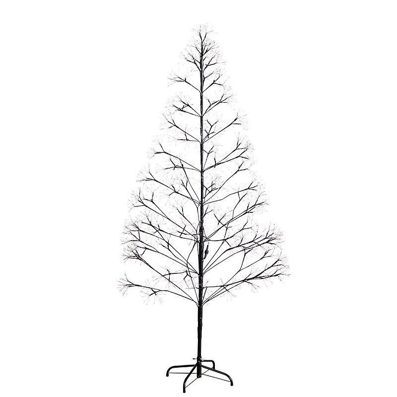 Nearly Natural Pre-Lit Artificial Halloween Black Starburst Tree, 6' (T5410) image 1