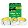 Scotch Magic Invisible Clear Tape Refill, 1" x 72 yds., 3" Core, Clear, 3 Rolls/Pack (810-72-3PK)~#|#~45169424-108A-484D-B5AEFD493EDC09BB_sc7