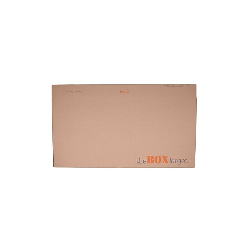 41" x 13" x 19" Heavy Duty Dual Monitor 23"-27" & Laptop Shipping Box, 275# Mullen Rated, Kraft (E05328) image 1