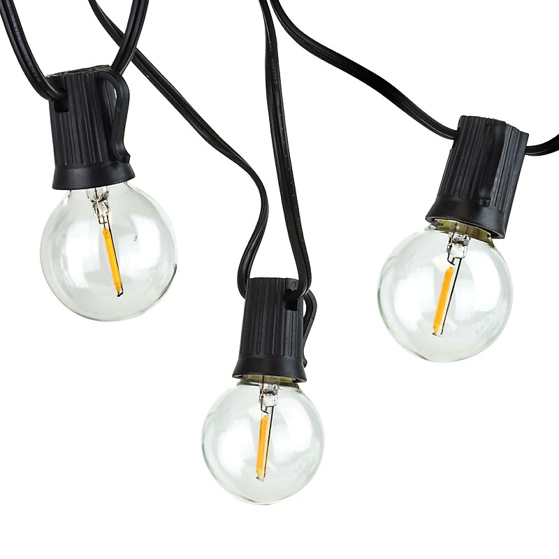 Newhouse Lighting Globe Party LED String Lights, 50 ft., Black (PSTRINGLED50) image 1