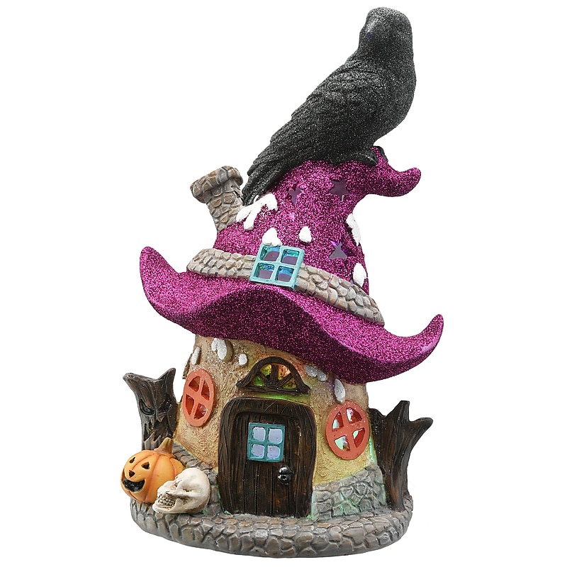 National Tree Company 10" Purple Hat Haunted House with LED Light (PG11-FJ07311-1) image 1