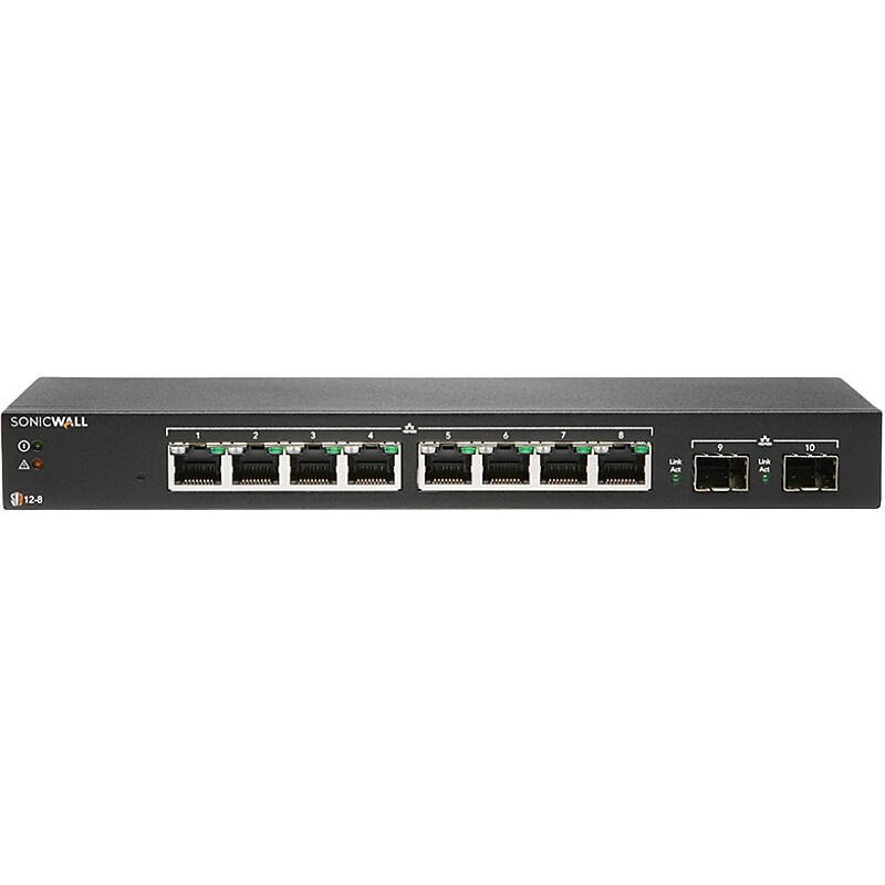SonicWALL 8-Port Gigabit Ethernet Managed Switch (02-SSC-8368) image 1