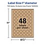 Avery Laser/Inkjet Round Multipurpose Labels, 1" Dia., Kraft Brown, 720 Labels/Pack (94500)~#|#~452CB18A-9D45-4C45-B0DC35F596FC0B37_sc7