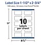 Avery TrueBlock Laser/Inkjet Rectangle Multipurpose Labels, 1.5" x 2.75", White, 1000/Box (94230)~#|#~4531A408-06E9-4679-8BF46BA90F2C7FB1_sc7
