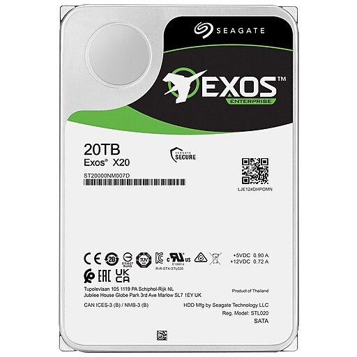 SEAGATE 20TB Exos X20 正規品　HDD 保証あり　SATA SEAGATE 20TB Exos X20 正規品 SATA HDD 保証あり Seagate Exos X20