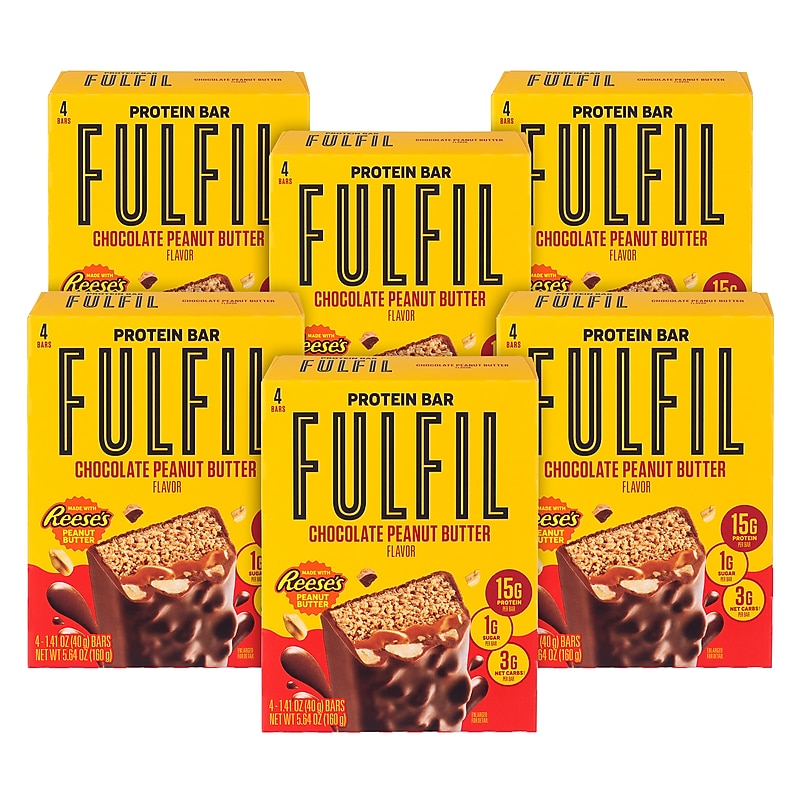 FULFIL Chocolate Peanut Butter Flavor Vitamin & Protein Standard Bar, 5.62 oz., 6/Pack (220-02913) image 1