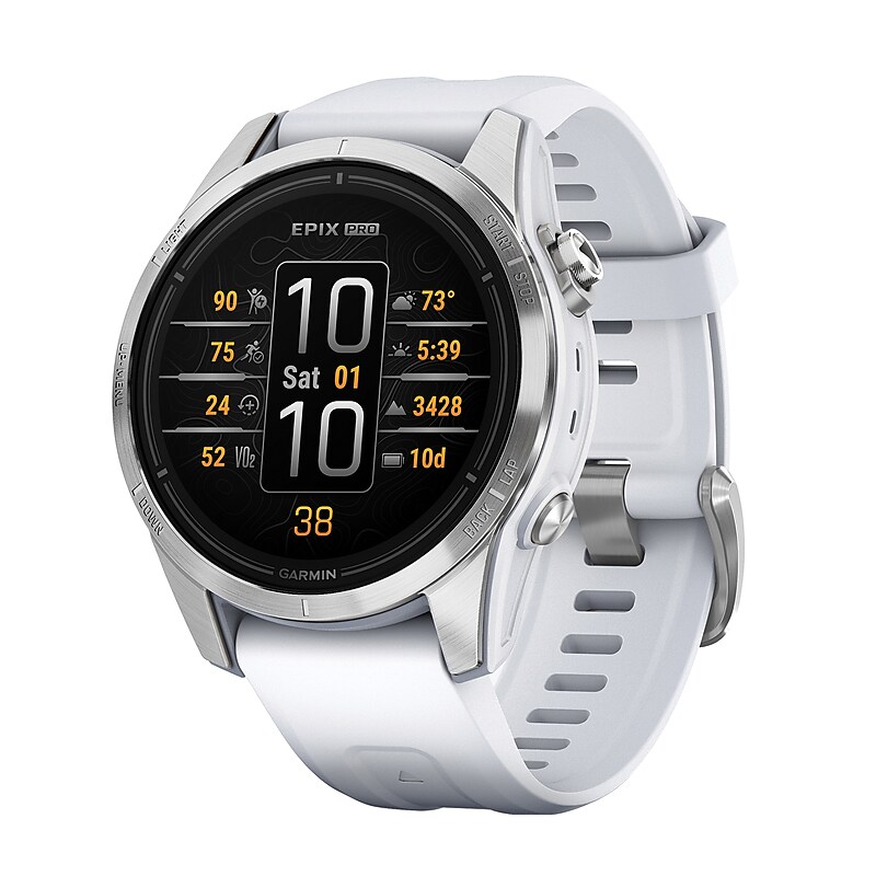 Garmin epix Pro Gen 2 Standard Edition Smartwatch, Steel & Whitestone, 42mm (GRM0280200) image 1