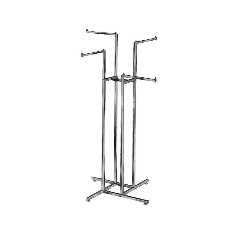 Nahanco Metal 4-Way Garment Rack, Chrome (K10) image 1