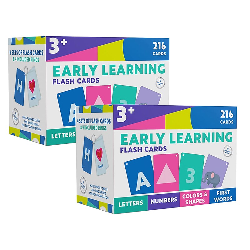 Carson Dellosa Education Early Learning Flash Cards, 224/Pack, 2 Packs/Bundle (CD-734106-2) image 1