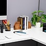 Mind Reader Wood Rustic Bookends, 4.75"H, Brown (WOODEND2-BRN)~#|#~454EB719-1206-47D0-B10B61C28E5381A2_sc7