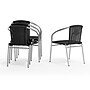 Flash Furniture Lila Aluminum/Rattan Stacking Chair, Black, 4/Pack (4TLH020BK)~#|#~45508420-E7B5-411D-9BE0DECCC7A9C522_sc7