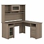 Bush Furniture Cabot 60"W L Shaped Computer Desk with Hutch and Storage, Ash Gray (CAB001AG)~#|#~45510C63-6F83-4F01-B3477FE1B5B422D0_sc7
