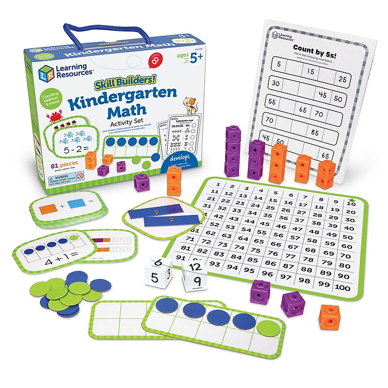 Learning Resources Skill Builders! Kindergarten Math, Multicolor (LER1248) image 1