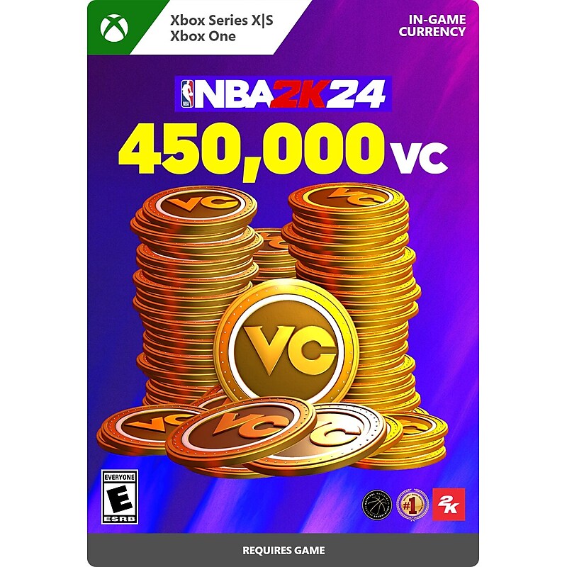 NBA 2K24: 450,000 VC, In-Game Digital Currency, Xbox Series X|S, Xbox One (Digital) image 1